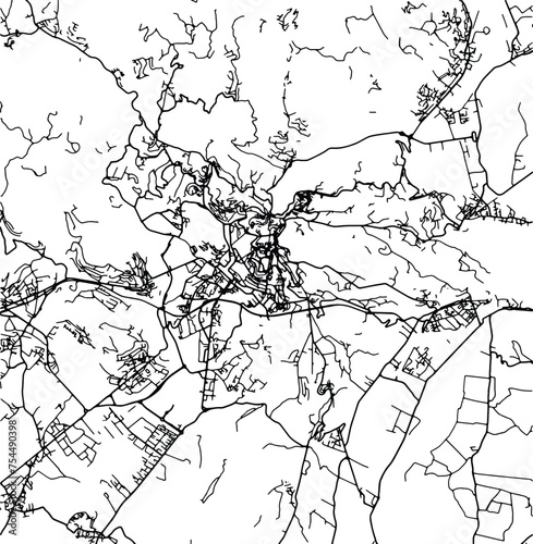 Silhouette map of Perugia Italy