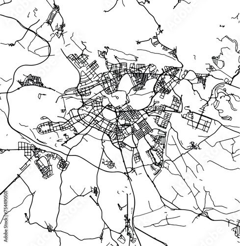 Silhouette map of Pamplona Spain