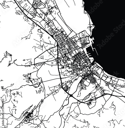 Silhouette map of Palermo Italy