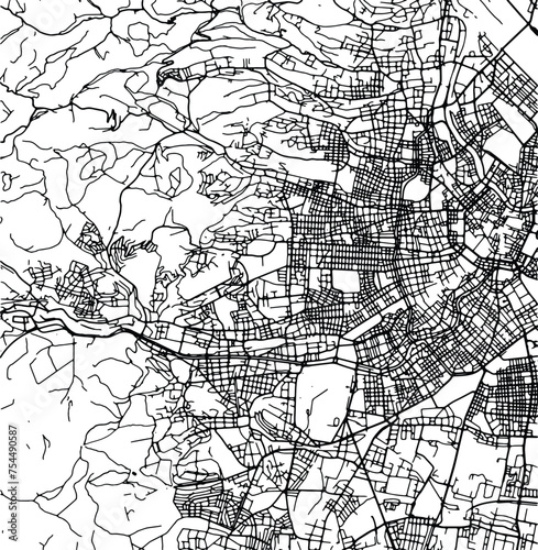 Silhouette map of Ottakring Austria
