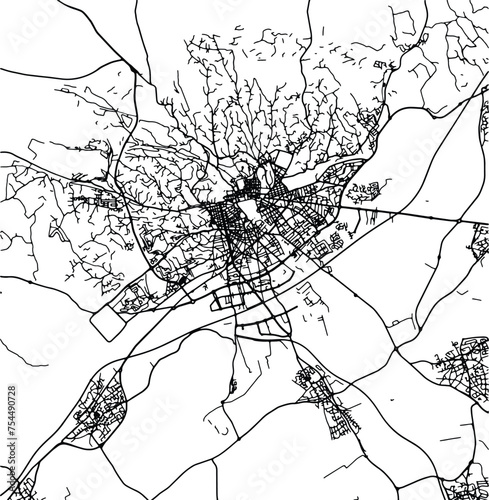 Silhouette map of Nimes France