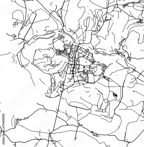Silhouette map of Most Czech Republic