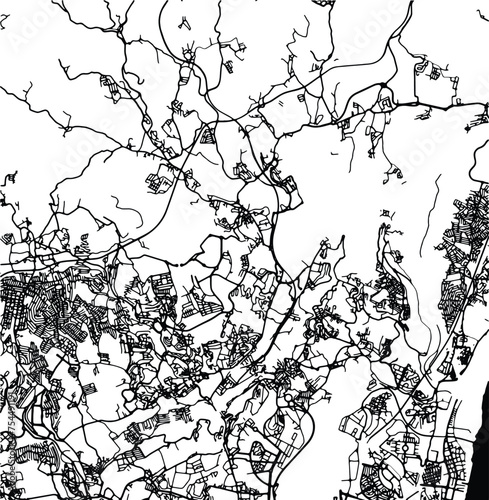 Silhouette map of Loures Portugal