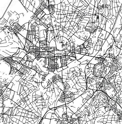 Silhouette map of Karlsruhe Germany