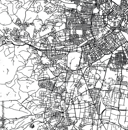 Silhouette map of Hietzing Austria