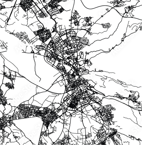 Silhouette map of Granada Spain