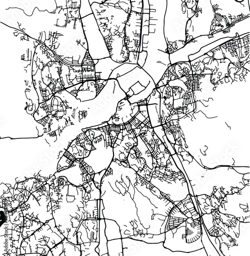 Silhouette map of Goeteborg Sweden