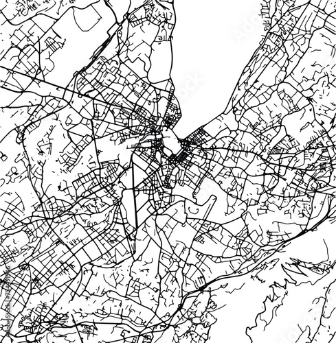 Silhouette map of Geneve Switzerland