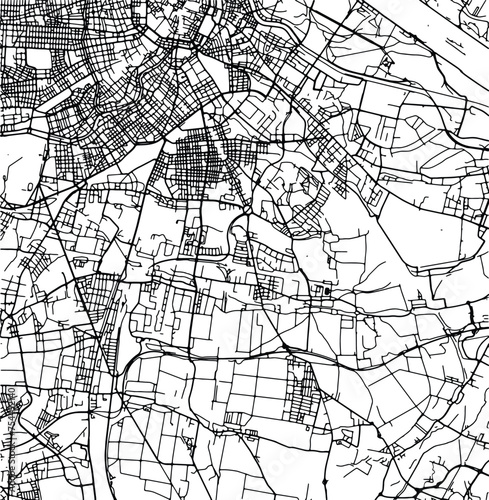 Silhouette map of Favoriten Austria