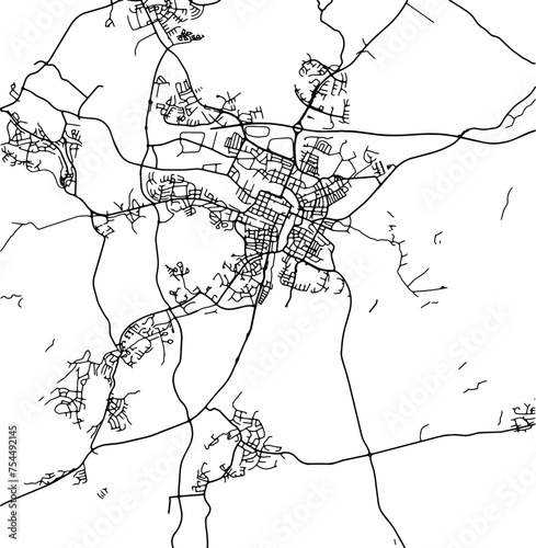 Silhouette map of Eskilstuna Sweden