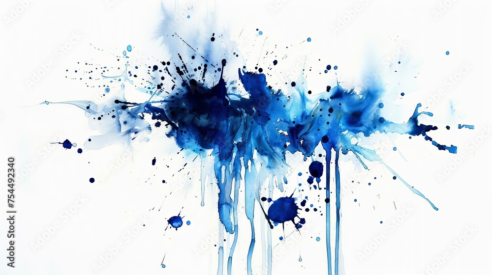 Raster illustration with a watercolor blot background Raster illustration with a watercolor blot background