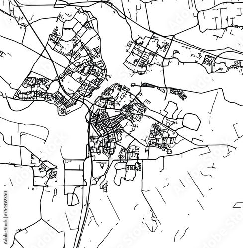 Silhouette map of Dordrecht Netherlands