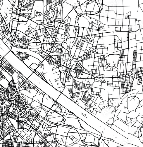 Silhouette map of Donaustadt Austria