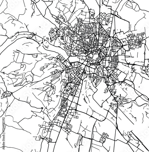 Silhouette map of Dijon France