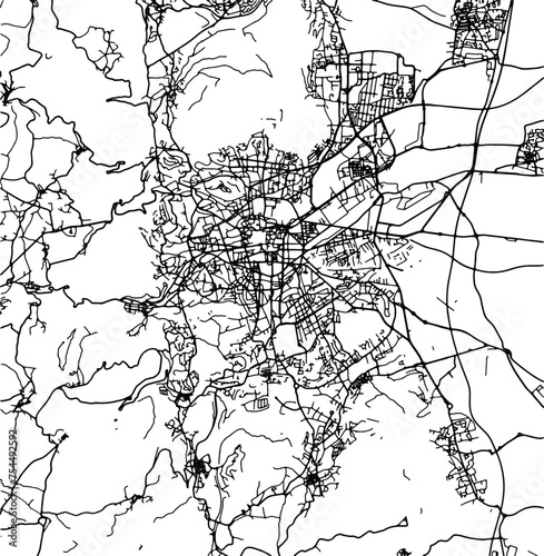 Silhouette map of Clermont-Ferrand France