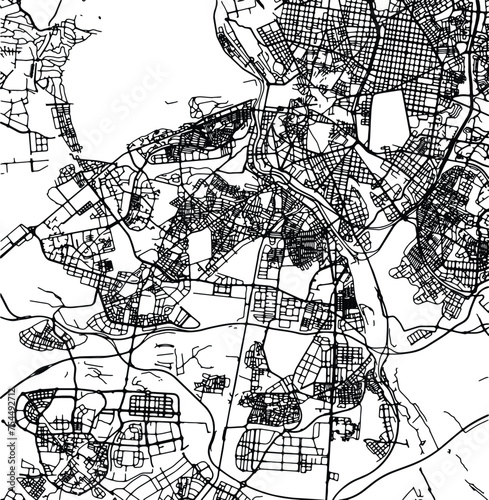 Silhouette map of Carabanchel Spain