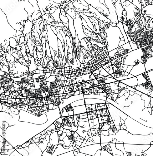 Silhouette map of Centar Croatia