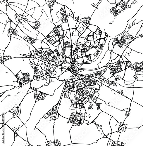 Silhouette map of Caen France