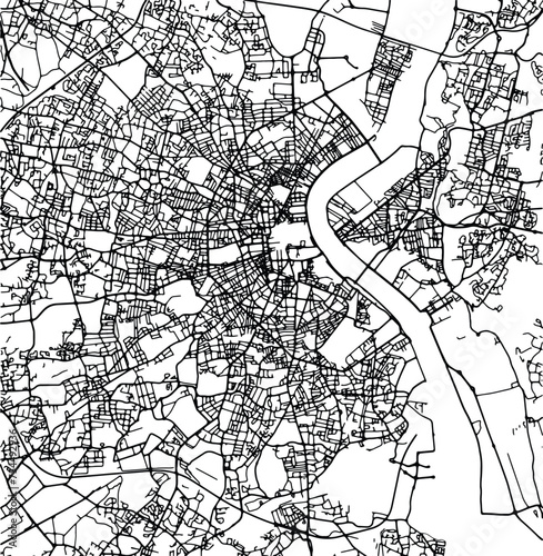 Silhouette map of Bordeaux France