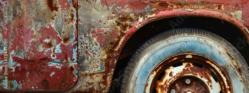 a close up of a tire on a car wheel
