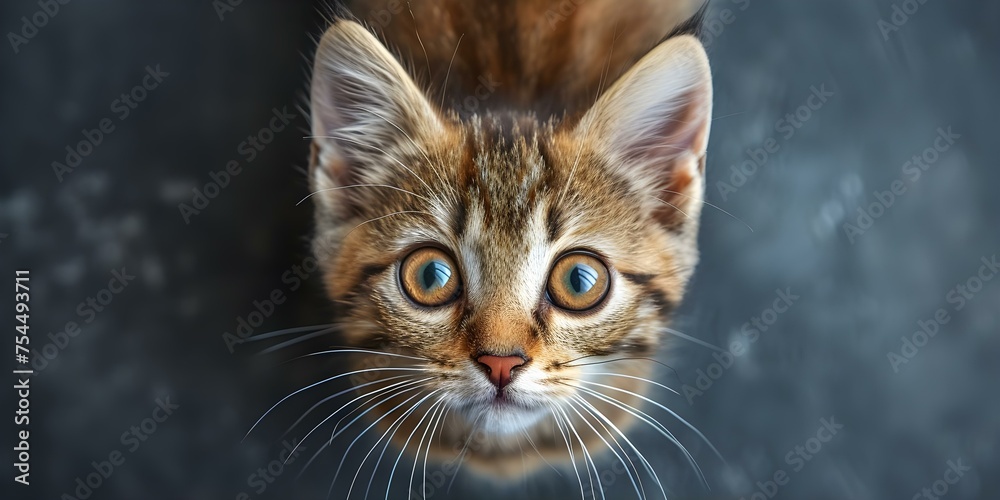Engaging Bengal Kitten Captures Innocence and Curiosity Through Thoughtful Gaze. Concept Pets, Cats, Photography, Portraits, Innocence