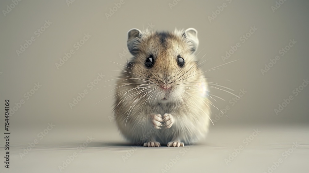 One hamster isolated on white background One hamster isolated on white background