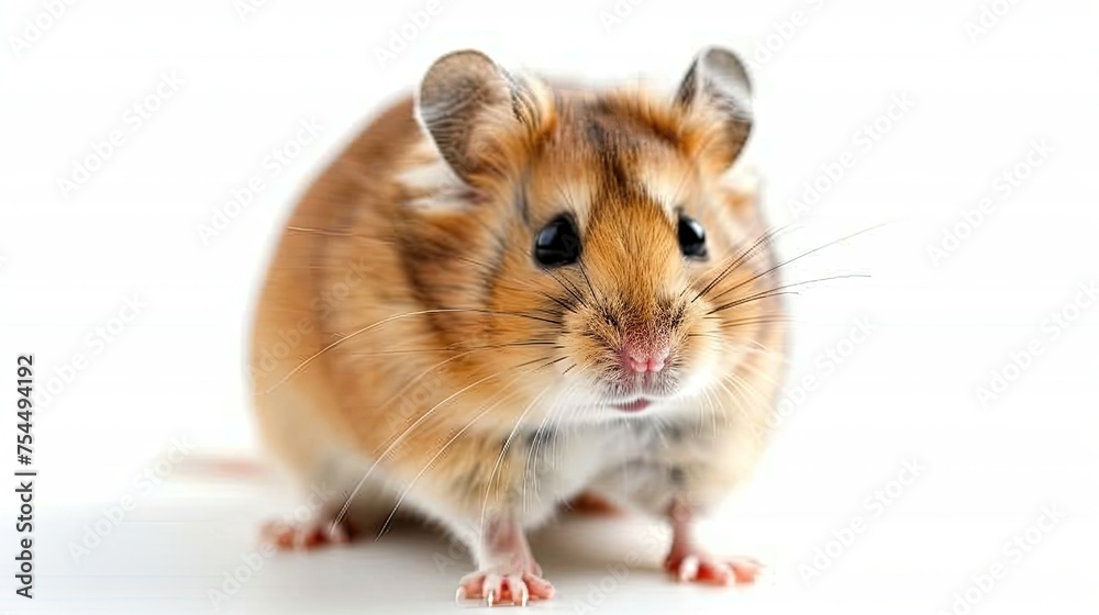 One hamster isolated on white background One hamster isolated on white background