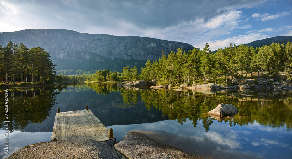 Fototapeta premium Am Fluss Otra, Homfjellet, Setesdal, Agder, Norwegen