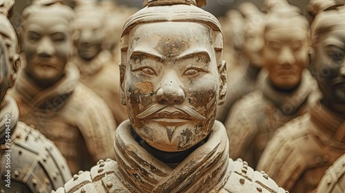 Terracota warriors from Xian, China.