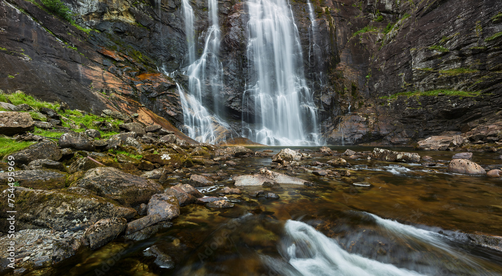 Skjervdfossen, Vestland, Norwegen Skjervdfossen, Vestland, Norwegen