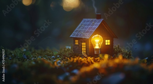 Small House With Solar Panel