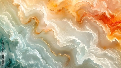 Fluid art texture with swirling marble effects in pastel shades, perfect for a soothing abstract background