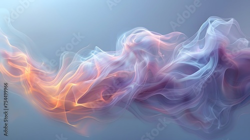 Ethereal smoke patterns with soft color transitions, creating a dreamy abstract background