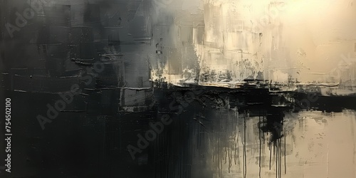 Abstract Black and White Painting: Modern Art for Contemporary Spaces © Orod
