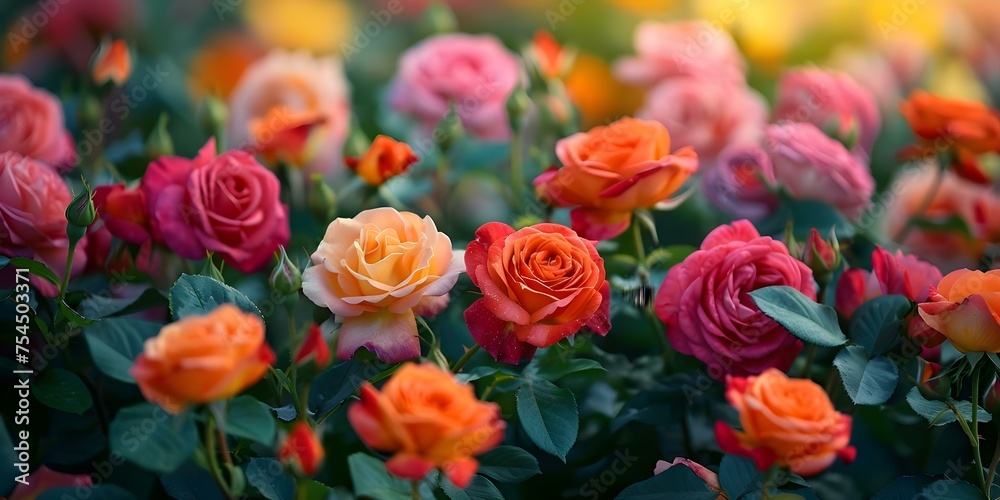 Exploring the Diversity of Roses at a Vibrant Festival. Concept Floral Beauty, Rose Varieties, Vibrant Festival, Nature Photography, Flower Details