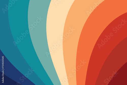 Colorful groovy retro vintage abstract background with wave texture 