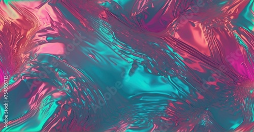 Abstract modern holographic background, resembling digital fabric. 80s-style pastel colors merge with sci-fi holographic elements. Synthwave, vaporwave, and webpunk vibes in retro futurism