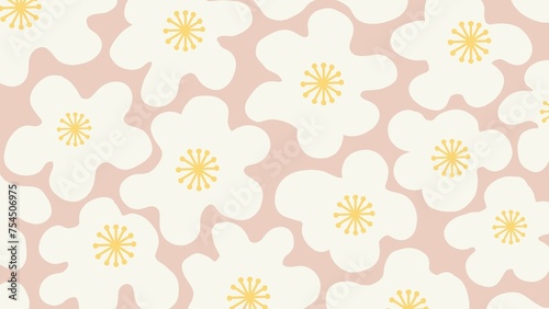 Hand drawn watercolor flower spring abstract background 
