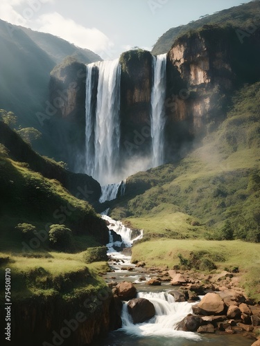 cachoeira deslumbrante, natureza exubetrante photo