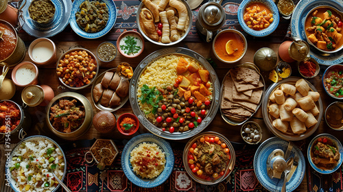 Ramadan Iftar Traditional Meal Time, Generative Ai © Aliyah