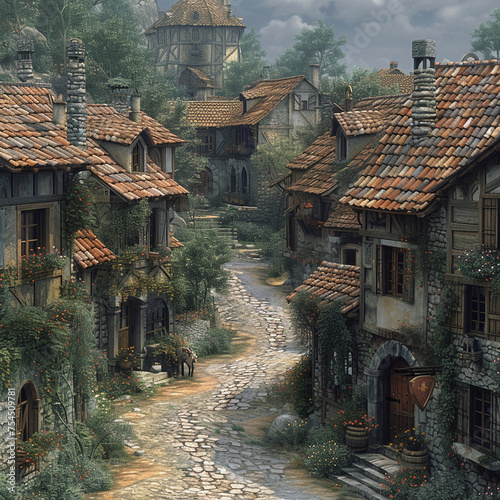 the medieval village