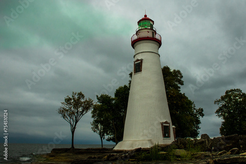 lighthouse on the coast of Lake Erie