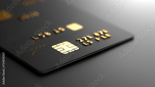 A credit card with chip on it.