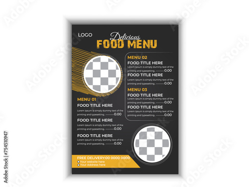 
Modern Restaurant special food menu template design. Hand drawn food, cafe menus and kitchen poster. Chalk board menu, cafe flyer design or dessert, bar drinks and salads brochure hipster vector temp