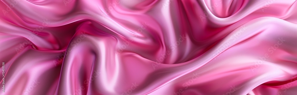 Obraz premium close up of a smooth shiny silk material