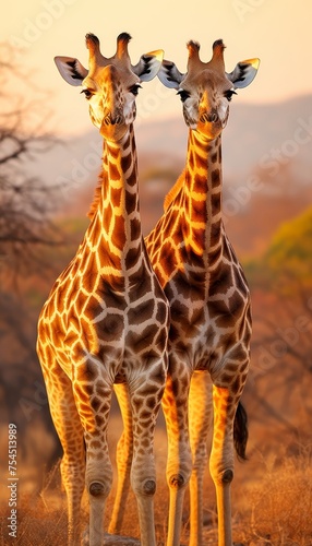 graceful giraffes in stunning savannah ... title. graceful giraffes in stunning savannah.