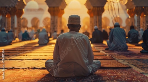 Experience the timeless beauty of Ramadan's ancient rituals, where the faithful gather in prayer and reflection, seeking solace and guidance in the teachings of their faith amidst the backdrop 