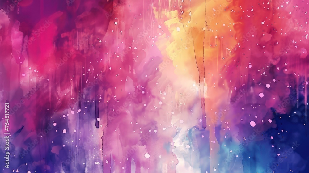 Digital watercolor background abstract splash colorful. Generate AI image