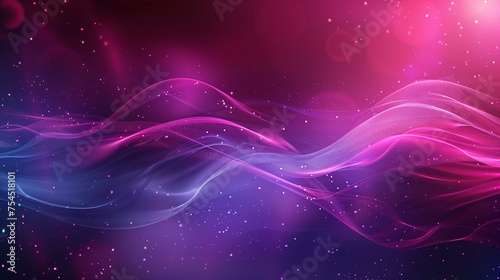 Abstract Purple and Blue Waves with Particles
