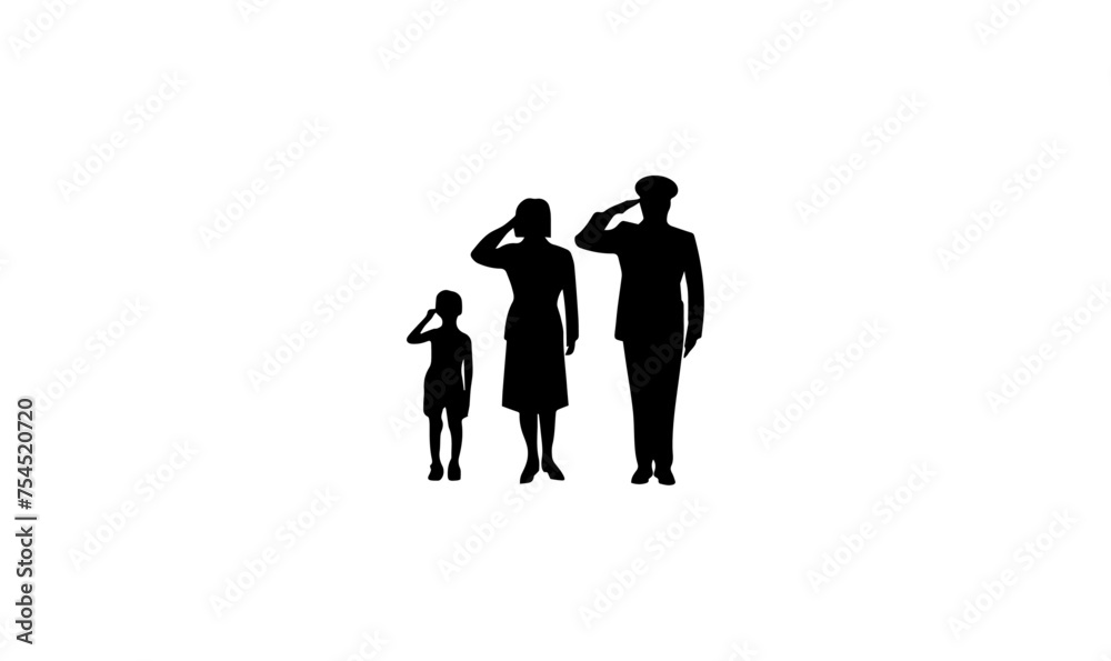 silhouette of solute family, illustration vector of solute family, black symbol of solute family, icon design of solute people, silhouette of solute people,